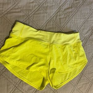 Neon Yellow LuluLemon Shorts